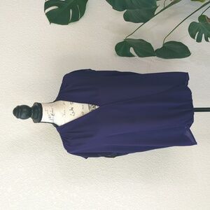 Women's Worthington XL Purple Sleeveless Wrap Top